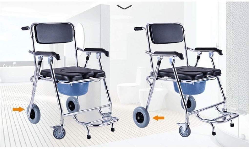Sgabello da Doccia, Sedile da Doccia, Sedia Comoda Pieghevole, WC Mobile, Telaio in Lega di Alluminio Leggero, Massima capacità di Carico di Sicurezza, 330 Libbre