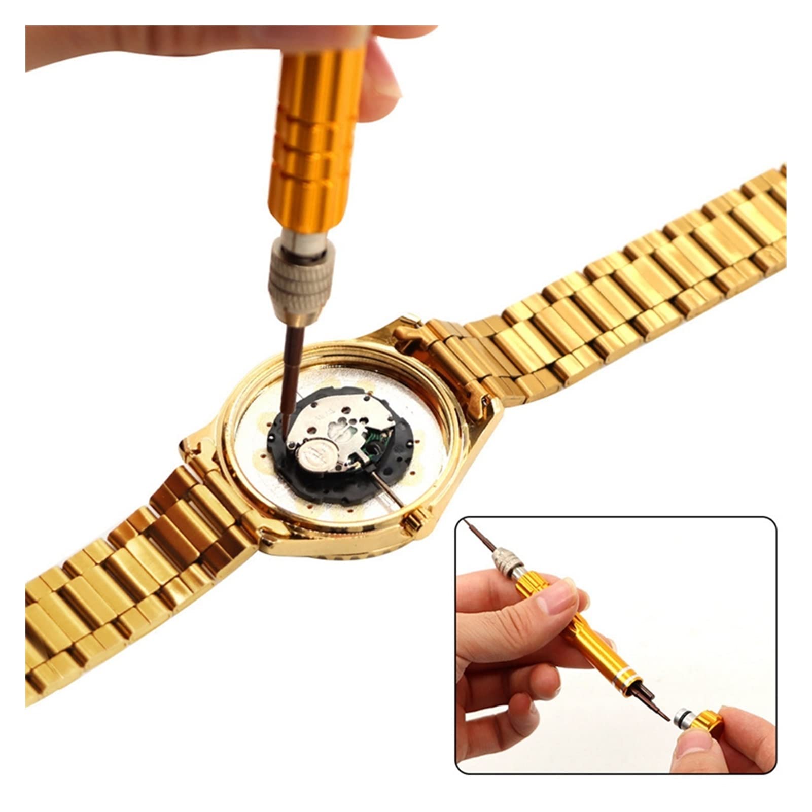 149 PCS Strumento per la riparazione degli orologi Kit di strumenti per la riparazione degli orologi Set di strumenti per la riparazione degli orologi e la sostituzione della batteria Strumento per la