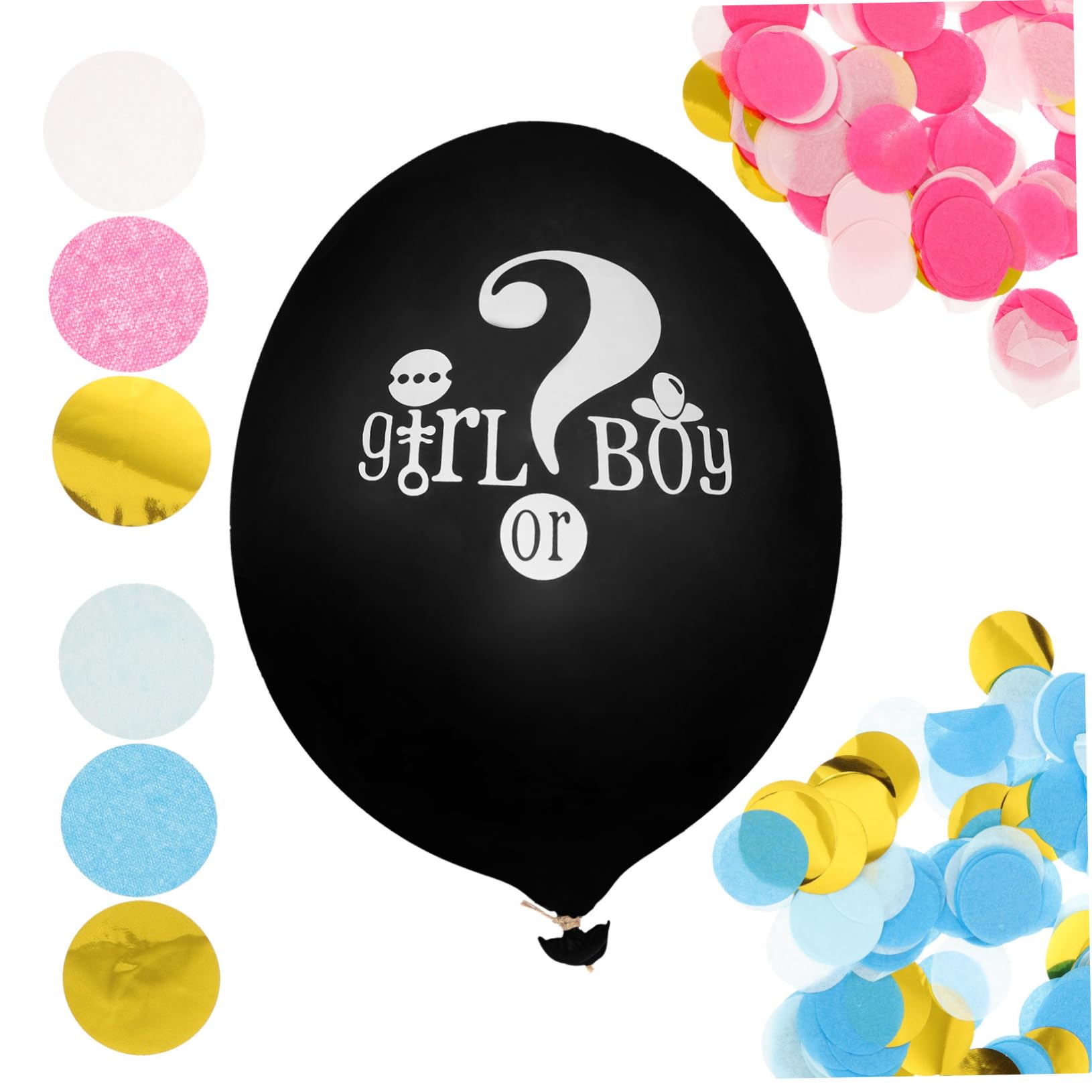 ABOOFAN 5 Set palloncini per feste di genere palloncino di coriandoli ornamento il genere rivela l'elica del palloncino rivelare il del emulsione decorazioni decorare