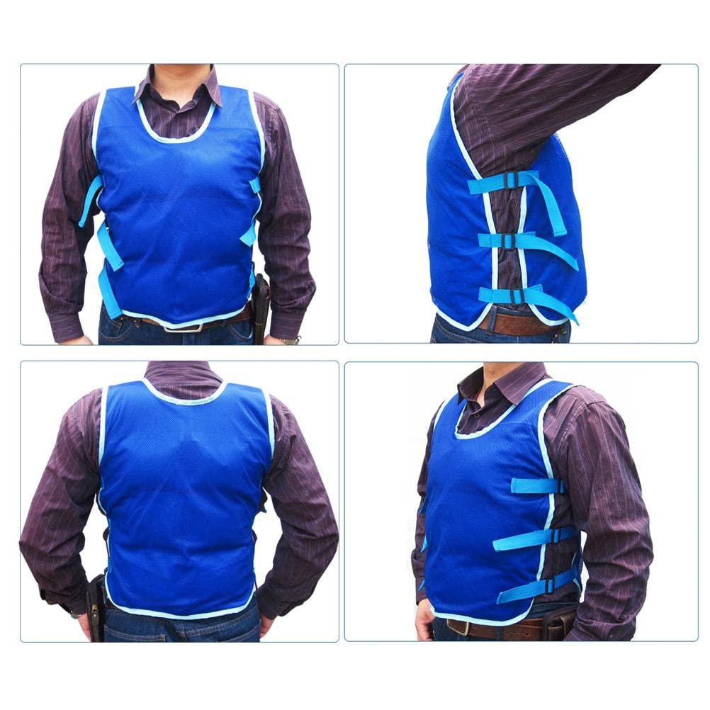 Chaleco de refrigeración para hombres y mujeres, chaleco de hielo para clima caliente con 24 acumuladores de frío y bolsillos, chaleco refrigerante para ciclismo, pesca, cocina, jardinería,