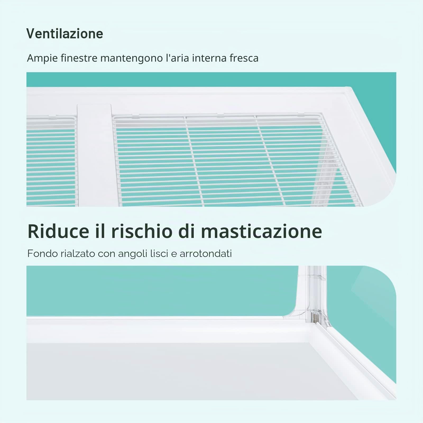 Niteangel Gabbia per criceti serie Stacker: - Terrario impilabile e grande in vetro (circa 558 mq in) per criceti gerbilli topi Lemming Degus