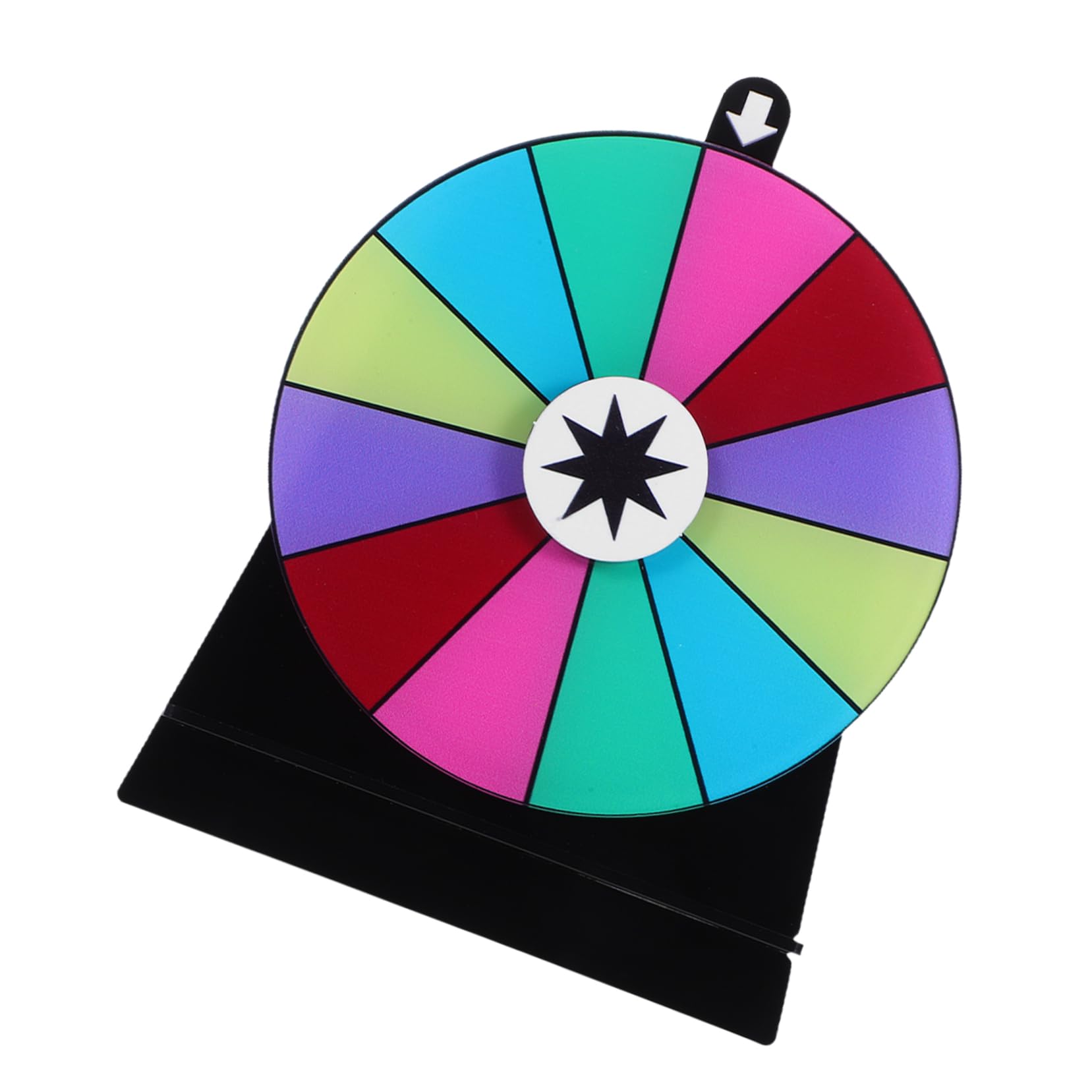 FELTECHELECTR Acrylic Game Wheel with 12 Slots Rotating Prize Wheel for Interactive Party Games Carnival and Events