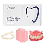 Do It Yourself Dentures Fake -Teeth Top and Bottom Temporary Teeth - Denture Kit for Women and Men - Create Your Perfect Smile at Home