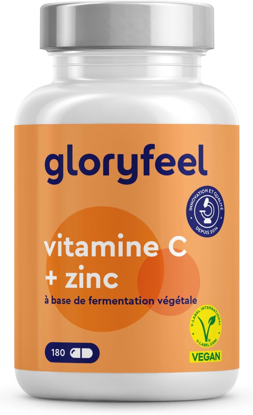 Vitamine C + Zinc : Avis et Test sur Capsules Fortement Dosées 500 mg, Énergie et Immunité, 100% Végétalien, Sans Additifs Vitamine C + Zinc : Avis et Test sur Capsules Fortement Dosées 500 mg, Énergie et Immunité, 100% Végétalien, Sans Additifs