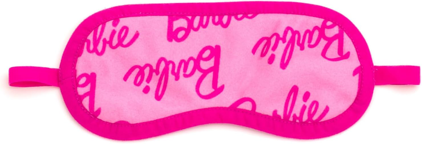 Barbie Girls Fleece Pajama Coverall and Sleep Mask PJs Set Little Kid to Big Kid Sizes (4-14-16)