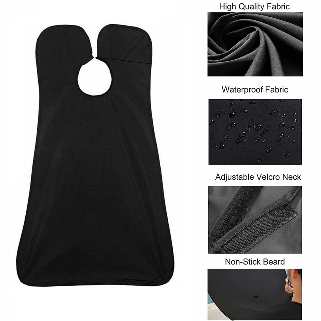 LOMESH Beard Apron Bib for Men Trimming Cloth Apron Shaving Catcher for Men | Trimming cape | Waterproof Clippings Catcher Apron with suction cup 4