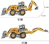 Giffy/Oyuncak Kutulu Metal Başlıklı İş Makinaları Seti Kepçe Bulldozer Forklift 4 Ü 1 Arada Set Sürtmeli 1:70 Ölçek Full Metal Başlık RC İş Makinası Setleri