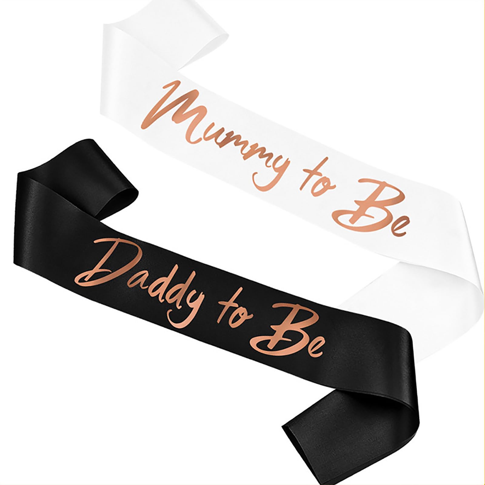 Mummy and Daddy To Be Sash Set, Satin Baby Shower Sash for Mum, Perfect for Baby Shower Parties, Gender Reveals and Celebrations