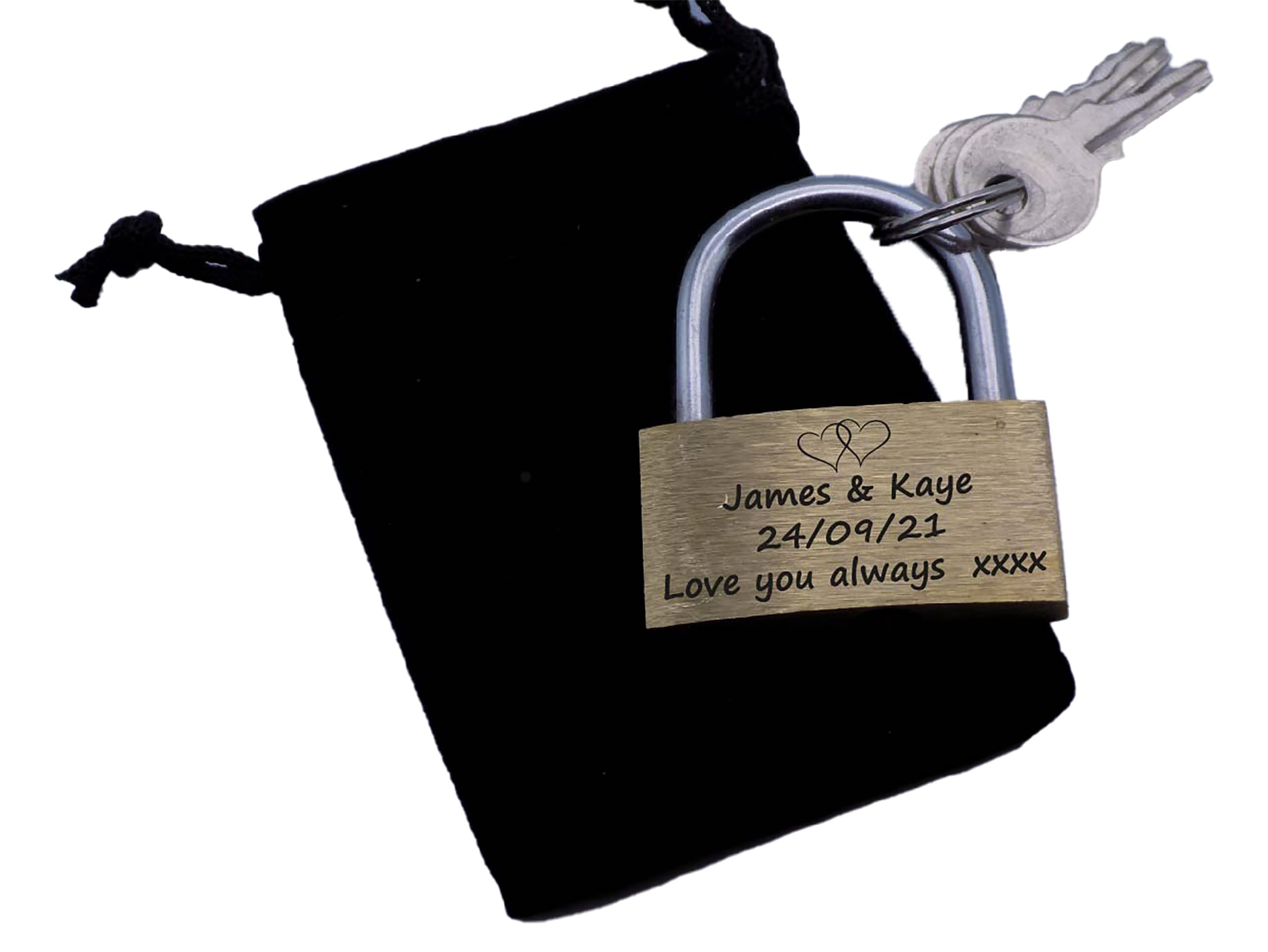 Et Elephantteapot Brass Personalised Engraved Padlock, Love Lock For Bridges