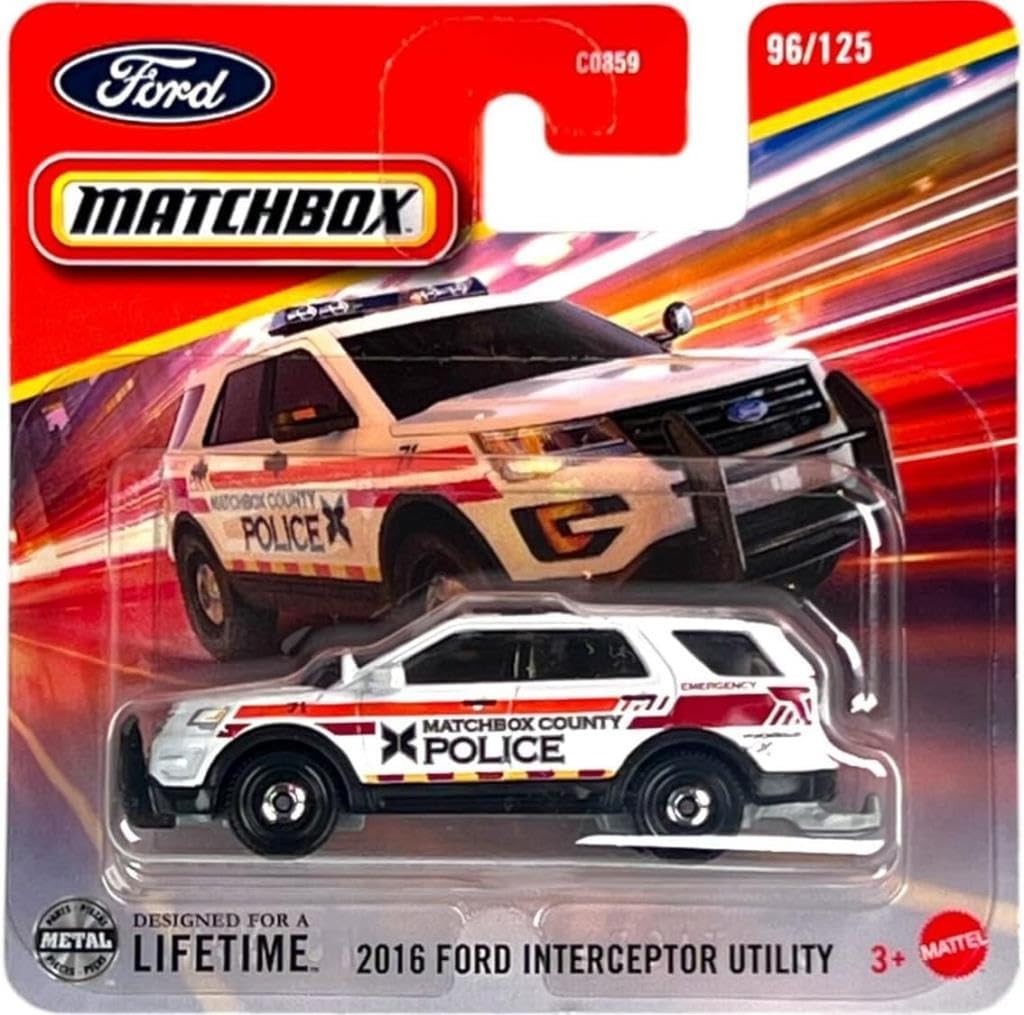 C0859 Matchbox 1:64 Single Cars 2016 Ford Interceptor Utility JBT12