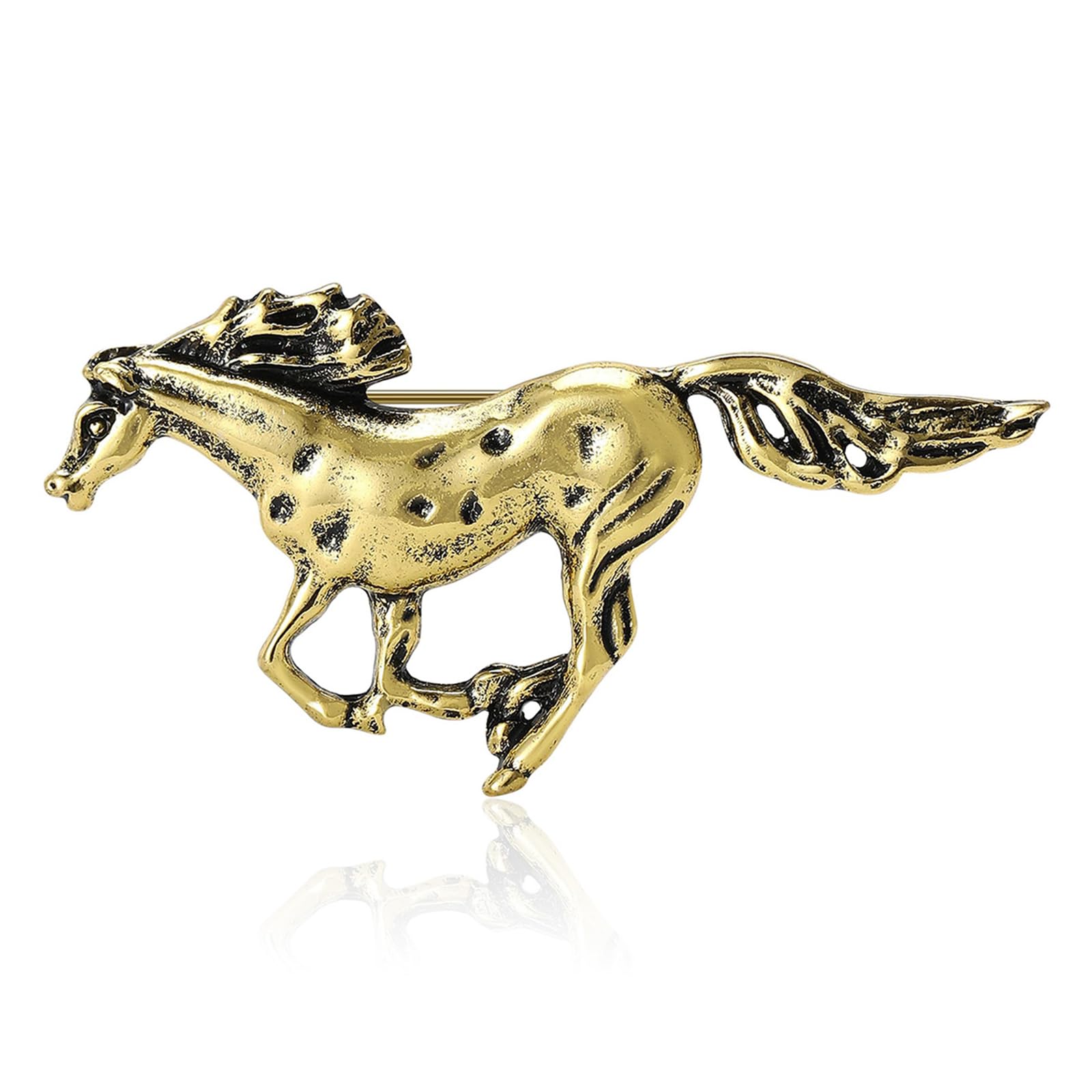 coadipress Broche de caballo para hombres y mujeres, lindo Mustang para correr, carreras de caballos, regalo ecuestre, sombrero, chaqueta, mochila, accesorio de joyería occidental