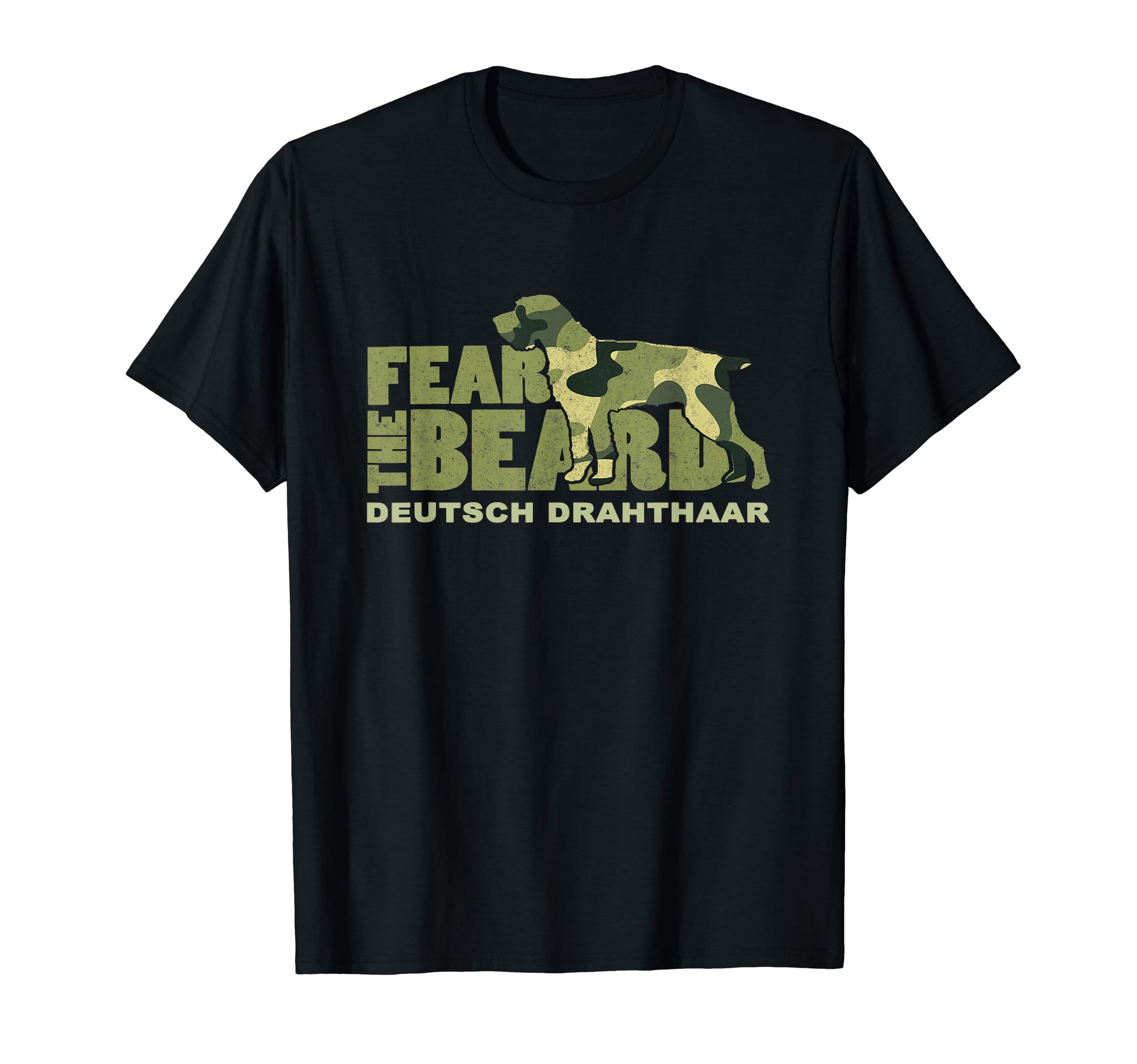 Dog Lover T-Shirts and Gifts by TraciwithaniFear the Beard - Camo Deutsch Drahthaar Hunting Dog T-Shirt