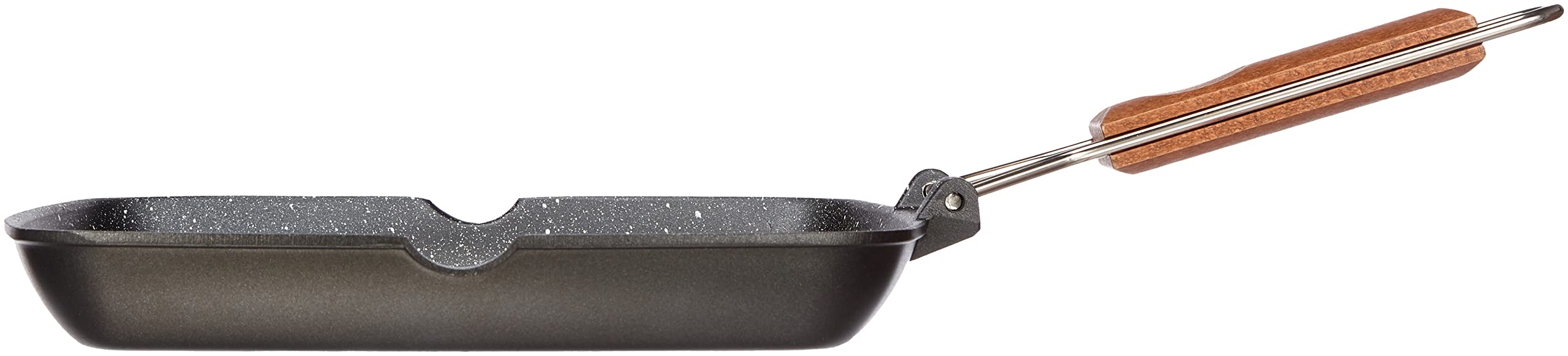 Risoli Bisticchiera Granito con Manico in Legno, 26 x 26 cm