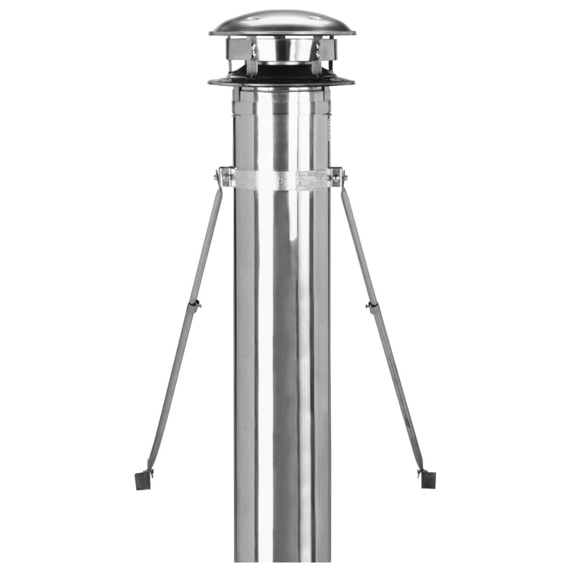 Selkirk 6" SureTemp Chimney Roof Brace Kit, Adjustable Steel Mounting Bracket Support for Pipe Wood Stove Fireplace Chimneys, Silver, 206440