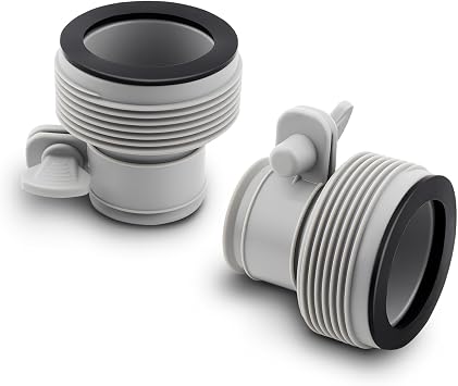 2 Pack Pool Hose Adapter Type B, 1.25" to 1.5" Conversion Connector & Universal Adapter Set for Intex Above Ground Pool Filter Pumps Replacement Part