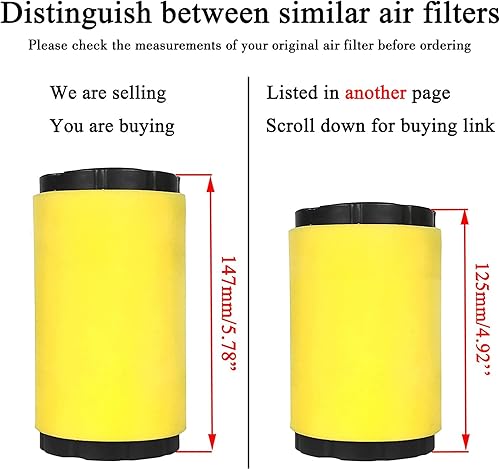 Miniatura 4 de YTH18542 Filtro de aire Filtro de aceite Tune Up Kit para Husqvarna YTH18542 Cortacésped Craftsman 917.289244 917.288620 917.203810 917.203830