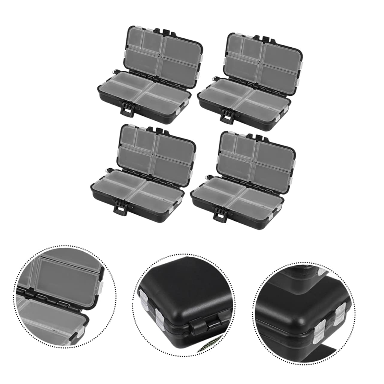 Gogogmee Ice Rod Case Tackle Box Set Pcs Bait Containers Compartments Portable Fishing Accessories Organizer