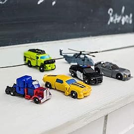 HAYUL 6 PCS Car Robot Toys, Mini Action Figure, Deformation Robot for Kids 5~12