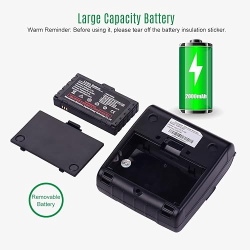 Miniatura 7 de JIAMEI Portable 80mm Thermal Receipt Printer Handheld Barcode Printer USB BT Connection Support ESCPOS Command