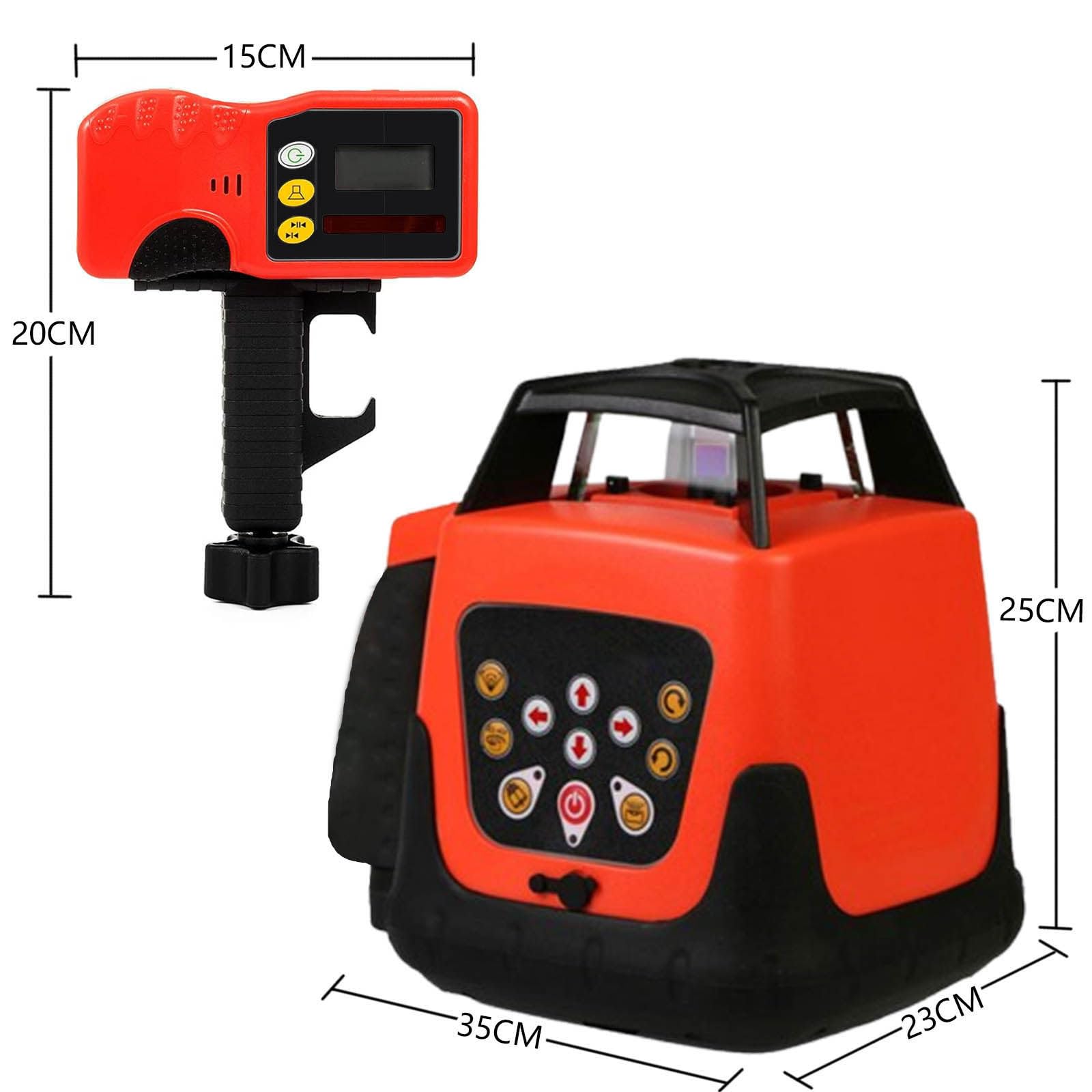 Samopoziomujący poziom laserowy 360 stopni, zasięg 500 m, urządzenie do poziomowania laserowego -20ºC - 45ºC, praca ciągła 20 godzin,Red
