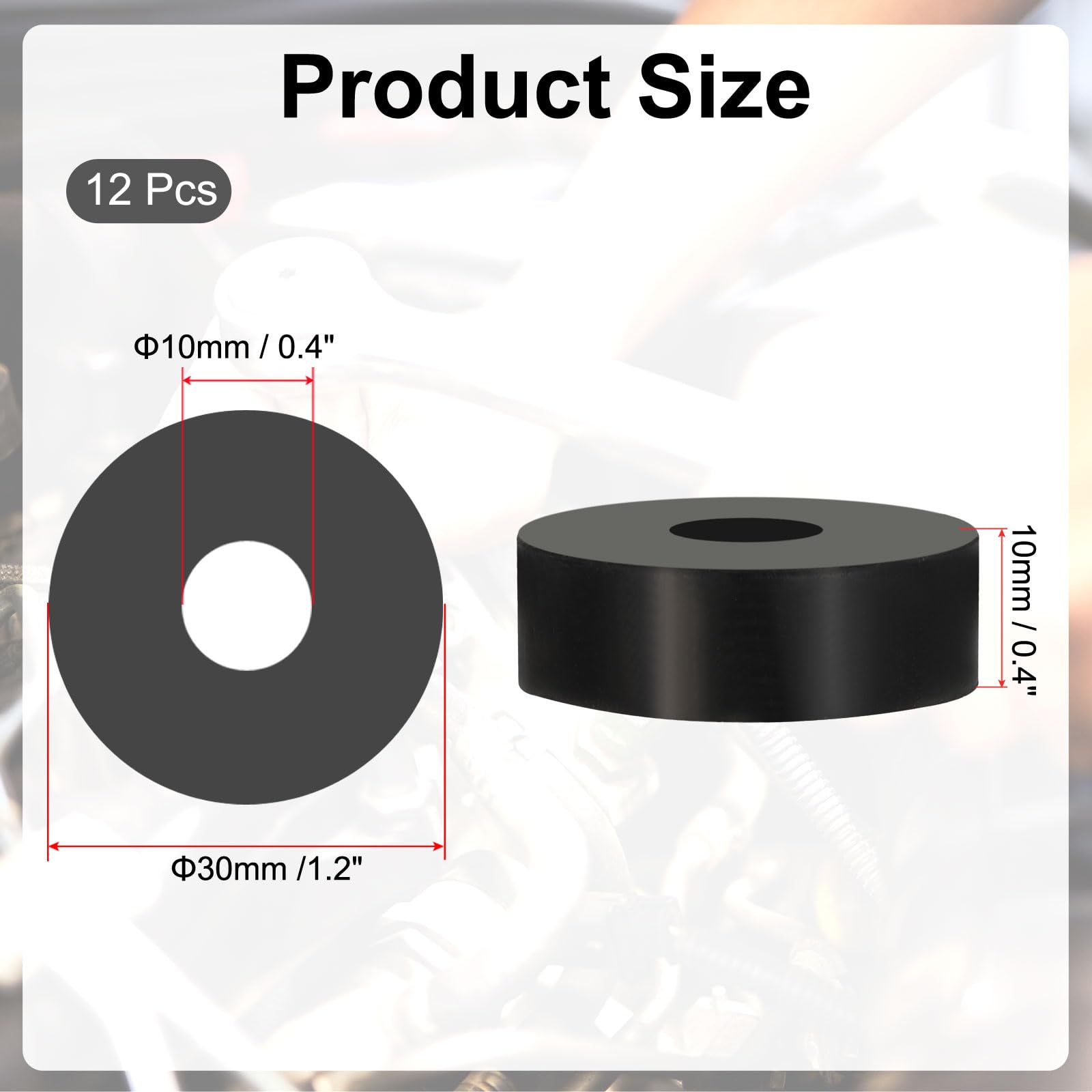 PATIKIL Multi Purpose Rubber Spacer - Image 2