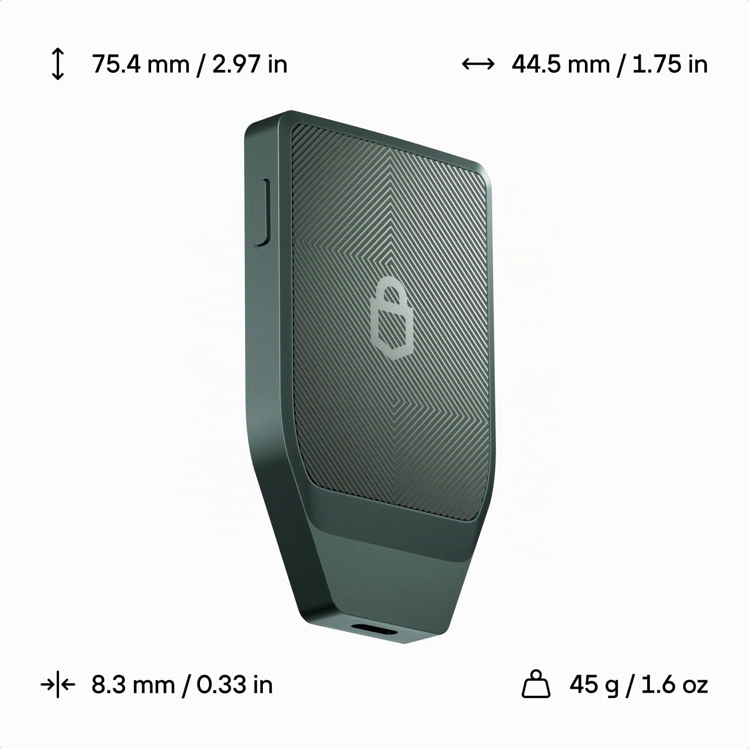 Trezor Safe 7 – Krypto-Hardware-Wallet mit Bluetooth, Farb-Touchscreen, Transparentem Secure Element, Quantum-Ready (Obsidian Green)