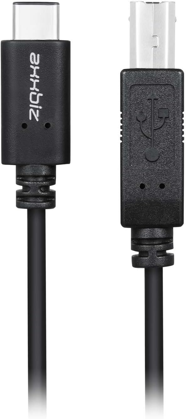 Axxbiz CableBiz-C017B, USB 2.0 Type C Printing Cable - C Male to B Male - 6.6 Ft Long