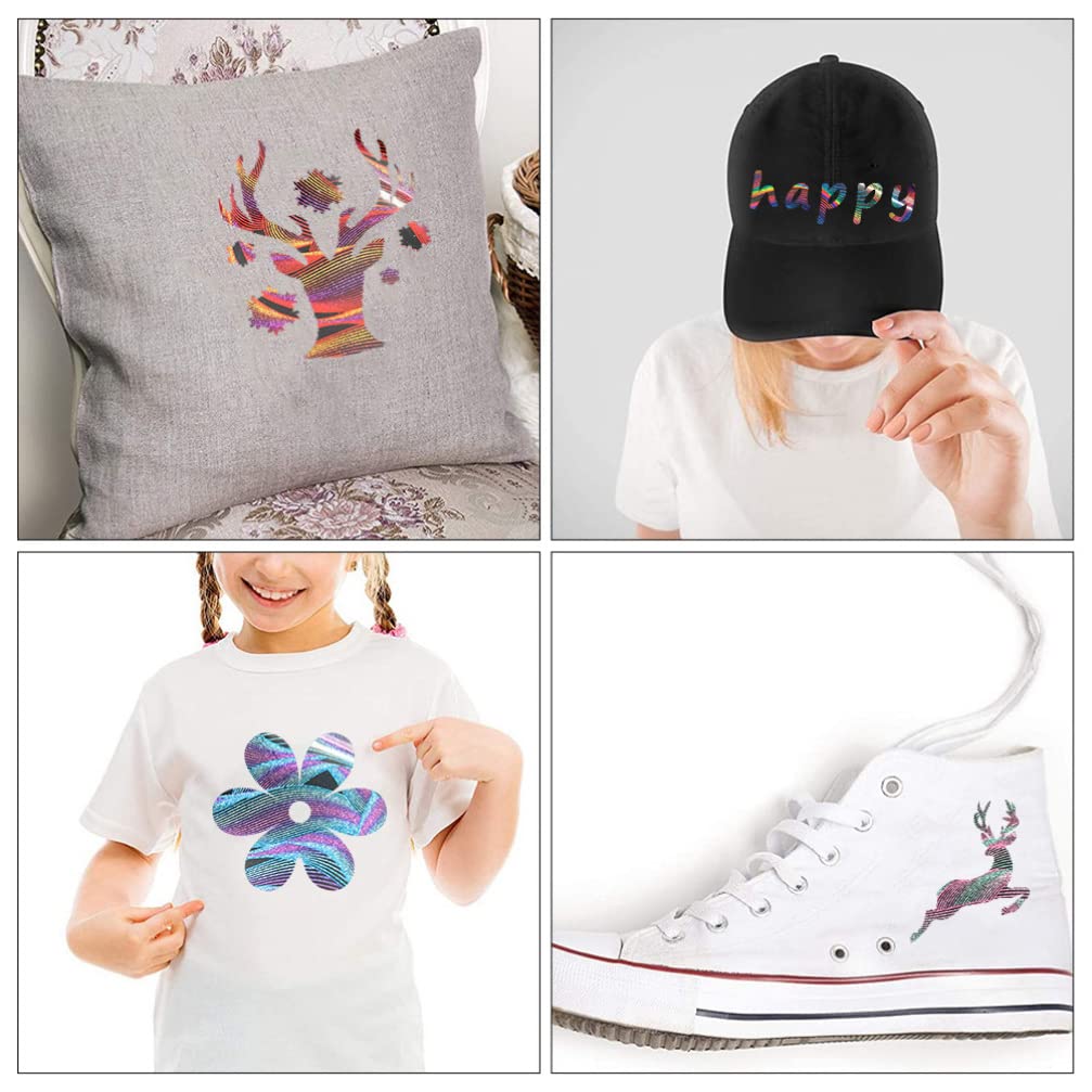 MAGICLULU Pellicola Termoadesiva in Pu 6 Fogli per Decorazione Abbigliamento Fai da Te