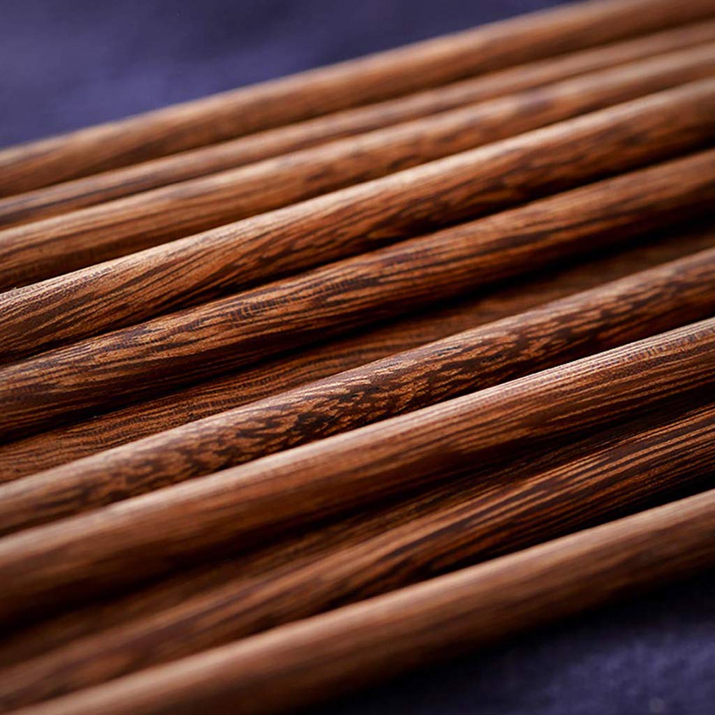 Coffret Cadeau de Baguettes japonaises en Bois avec étui, 5 Paires de Baguettes réutilisables, Baguettes de Luxe en Bois Naturel, Baguettes à Sushi Chinoises antidérapantes, Baguet(B)