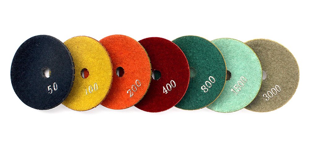 z-lion 4 Inch Convexo – Almohadilla para pulido de diamante con 5/8 "-11 hilo Backer Pad Disc convexa para mármol granito