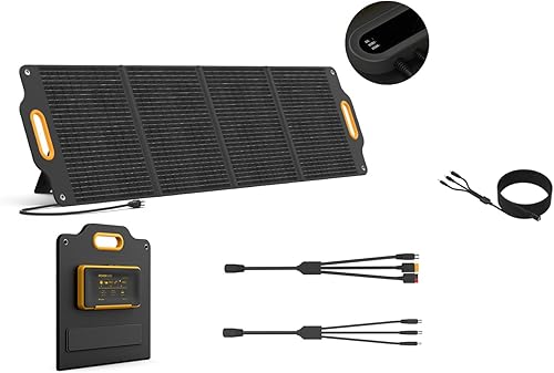 Miniatura 1 de Panel solar portátil de 200 vatios 18V con 16,4 pies16.4 ft de cable de extensión de DC