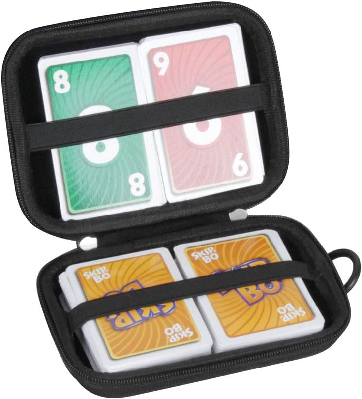 Hard Travel Case for Mattel Games, Skip-BO Card Games (Only Case)