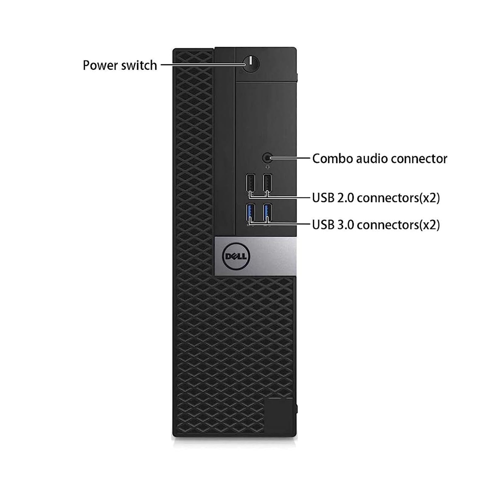 Dell Optiplex 7040 SFF Desktop Computer PC, Intel Core i5-6500, 8 GB RAM, 256 GB SSD, WiFi, Bluetooth, tastiera US Windows 11 Pro (ricondizionato)