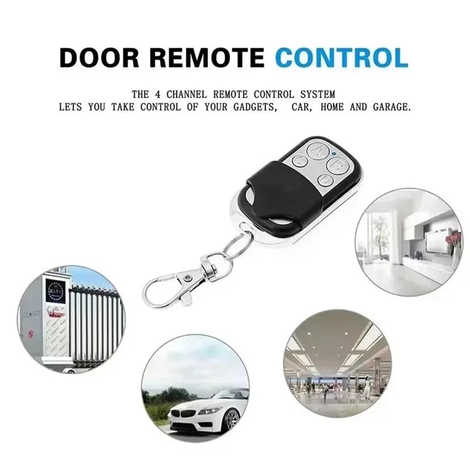Limitadores de Puertas 433MHZ Control remoto puerta de garaje abridor duplicador clon aprendizaje código rodante llave coche | 5PCS