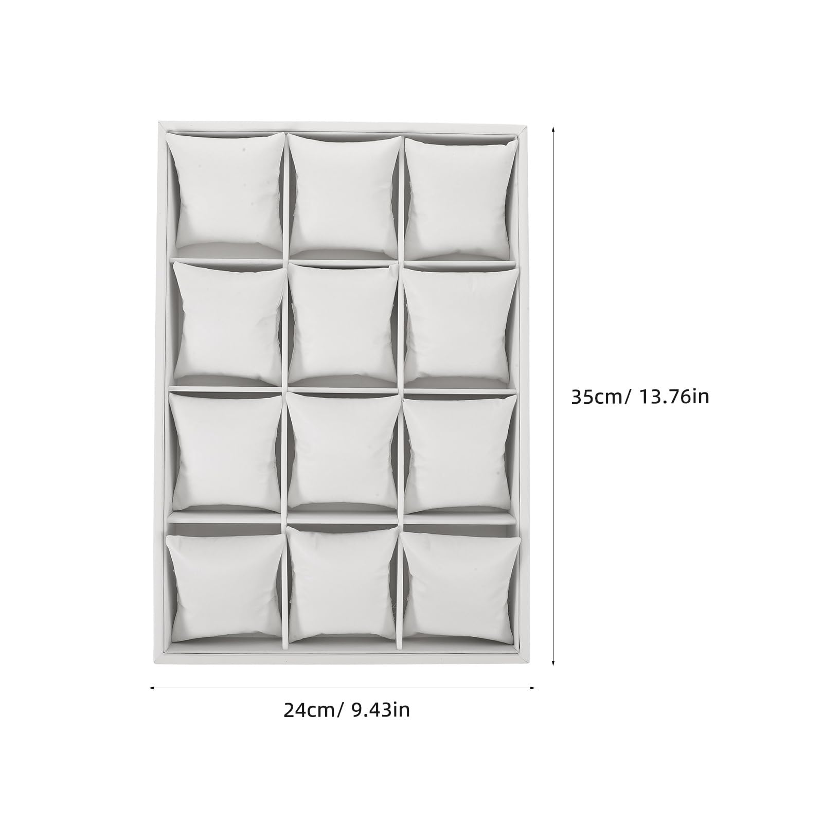 Gatuida Plateau de Rangement Bijoux en Pu avec Coussins Confortables pour Colliers et Bracelets