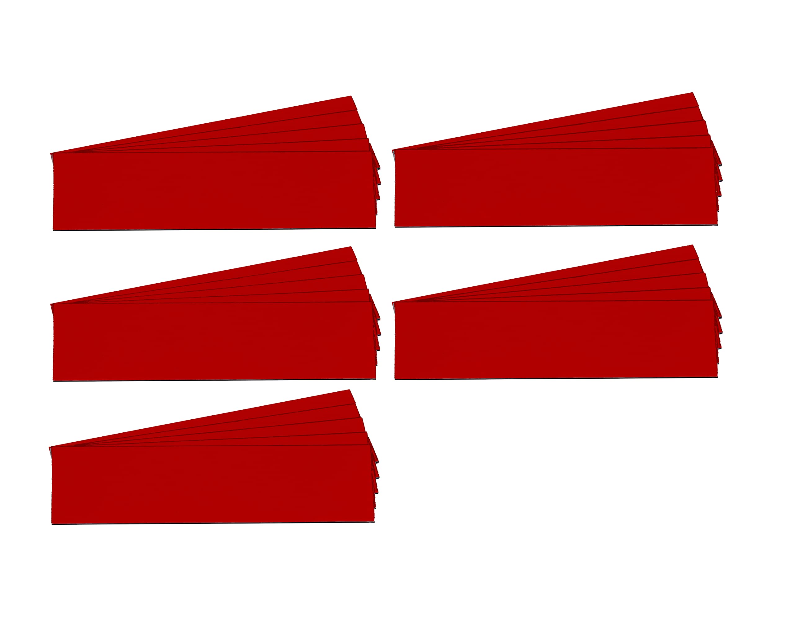 MV Magna Visual 3/4" x 3" Red Pre-Cut Write On Wipe Off Magnetic Strips 25 Pack …