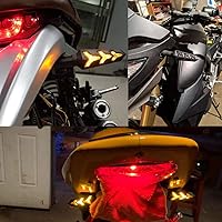 Vista 5 de Paquete de 2 luces intermitentes de motocicleta, luces intermitentes en forma de Y, bombillas LED para motocicleta, scooter todoterreno (DC-12V)