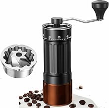 Portable Manual Coffee Grinder with CNC Stainless Steel Conical Burr, 40 Adjustable Settings Hand Coffee Grinder with 30g Capacity for Espresso, Pour Over, French Press, Travel