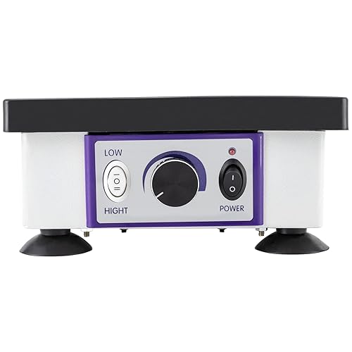 Miniatura 7 de Vibrador de cuarteto cuadrado de modelo dental de laboratorio, equipo oscilador eléctrico vibrador de encimera, velocidad ajustable de 120 W, 2