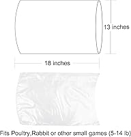 Vista 2 de Bolsas retráctiles para aves de corral, 100 bolsas de pollo de 13 x 18 pulgadas, bolsa termorretráctil para congelador