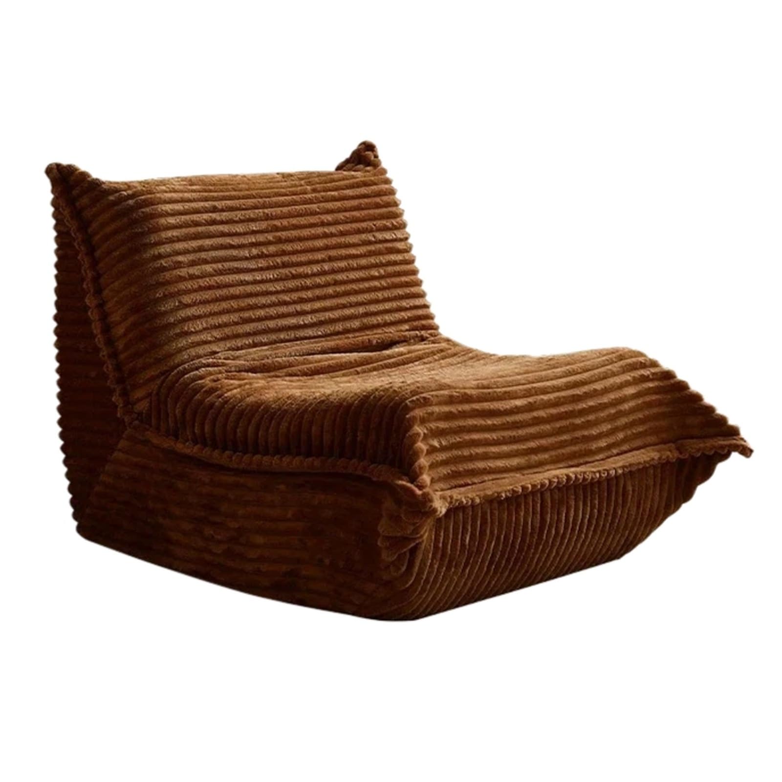 WQQYU6HKF sofa chair Lazy Sofa Chair for Bedroom & Balcony Reclining Floor Couch Single Lounge Seat living room chair(Bruin)