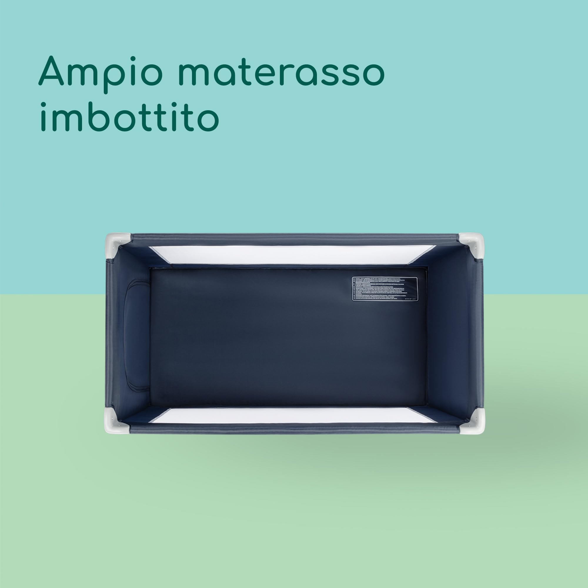 Bebeconfort Sweet Dreams Lettino da Campeggio per Bambini 0-3 anni (15 kg), Lettino Neonato da Viaggio Pieghevole Leggero, Materasso Imbottito, Finestra Laterale, Chiusura Compatta, Navy Blue