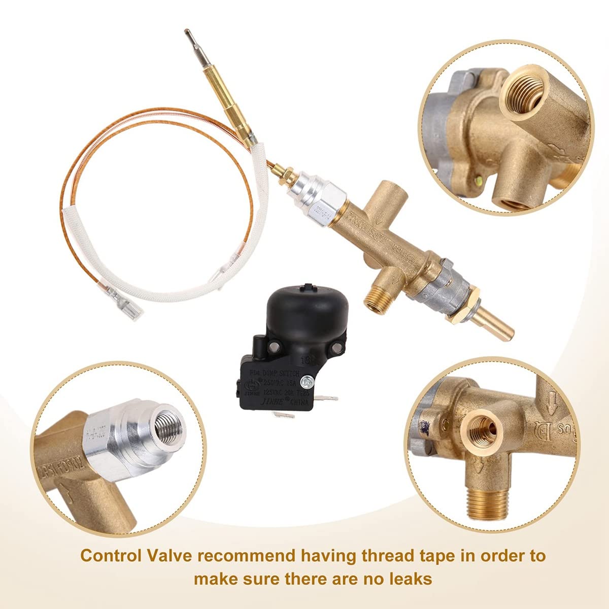 Propangas Steuerventil Set - Mit Thermoelement Für Terrassenheizung