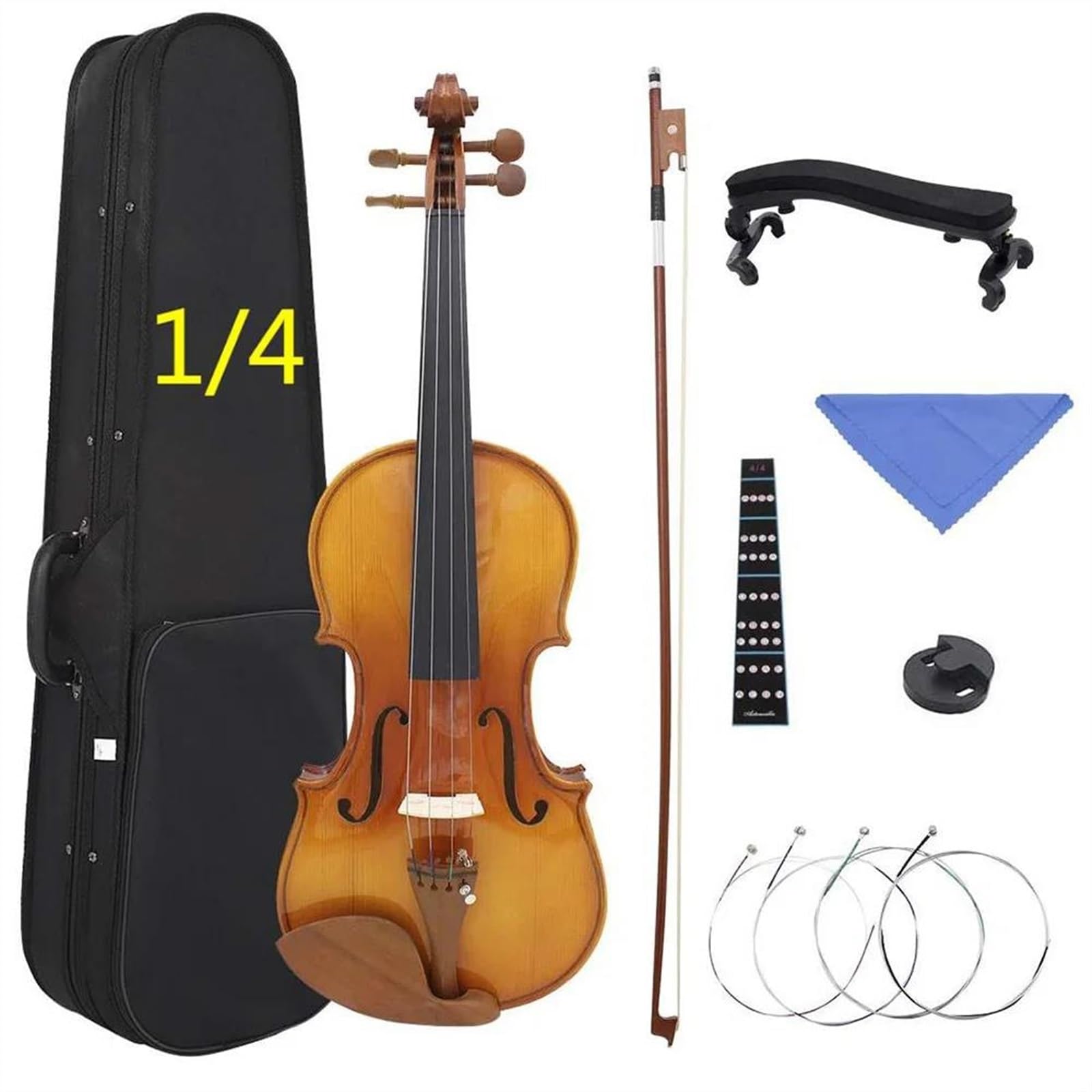 Skrzypce Dla Nastolatków Skrzypce Świerkowe 4/4 3/4 1/4 1/2 Naturalny Akustyczny Instrument Skrzypcowy Z Akcesoriami Do Smyczków(1-4violin)