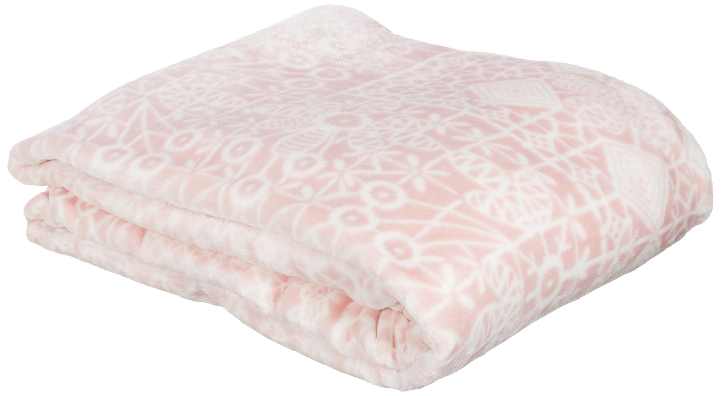 Taç Fabian Desenli%100 Polyester Battaniye, Pembe, Çift Kişilik