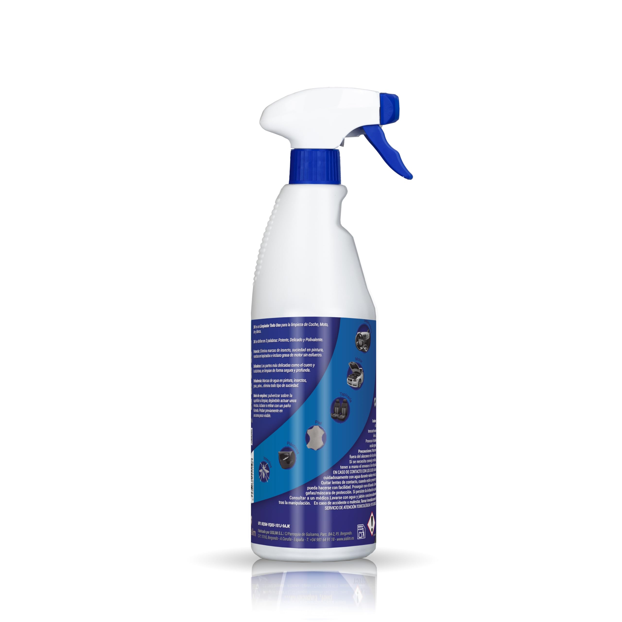Sisbrill 361 Todo Uso Coche Limpiador 750 ml Interior y Exterior