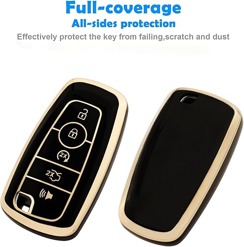 Miniatura 6 de Funda para llavero Ford con llavero, funda protectora para Ford Explorer Fusion Escape Edge Expedition Maverick Mustang Bronco F150 F250 F350 F450