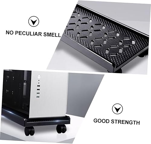 Miniatura 3 de COOPHYA Base de computadora con ruedas, soporte de computadora para torre de escritorio, soporte de polea de CPU, carrito de computadora, soporte de