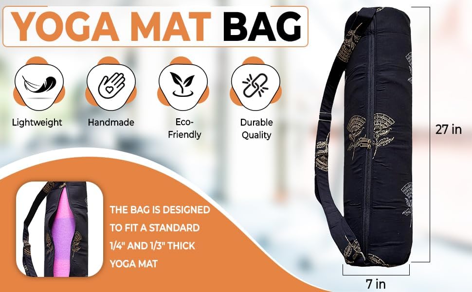 Miniatura 2 de Generic YB0001 - Bolsa para esterilla de yoga para mujeres y hombres, bolsa de gimnasio de yoga de 14 pulgadas y 13 pulgadas de grosor, bolsa de
