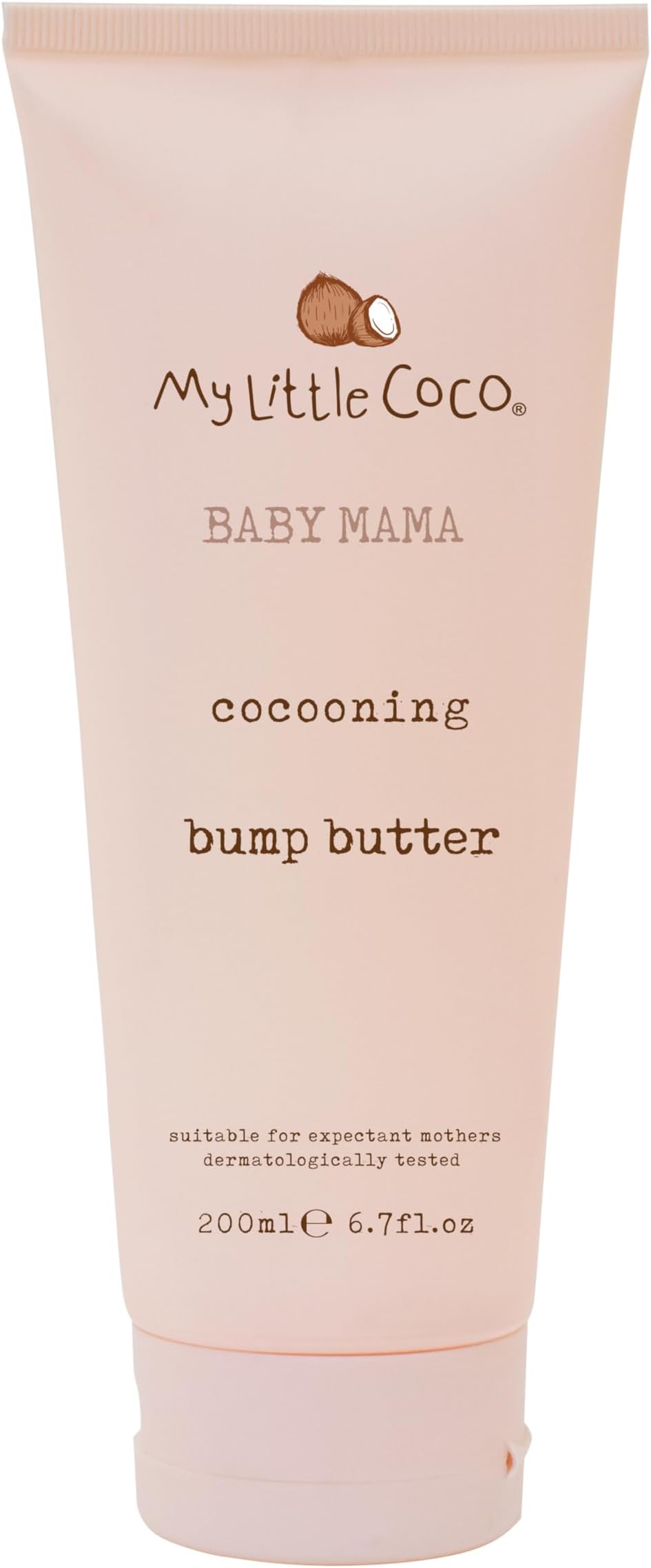 My Little Coco Baby Mama Cocooning Bump Butter โ Lightweight Organic Coconut Oil, Shea Butter & Rosehip โ Soft Hydrated Skin for Expectant Mothers 200ml (6.7 FL.OZ)